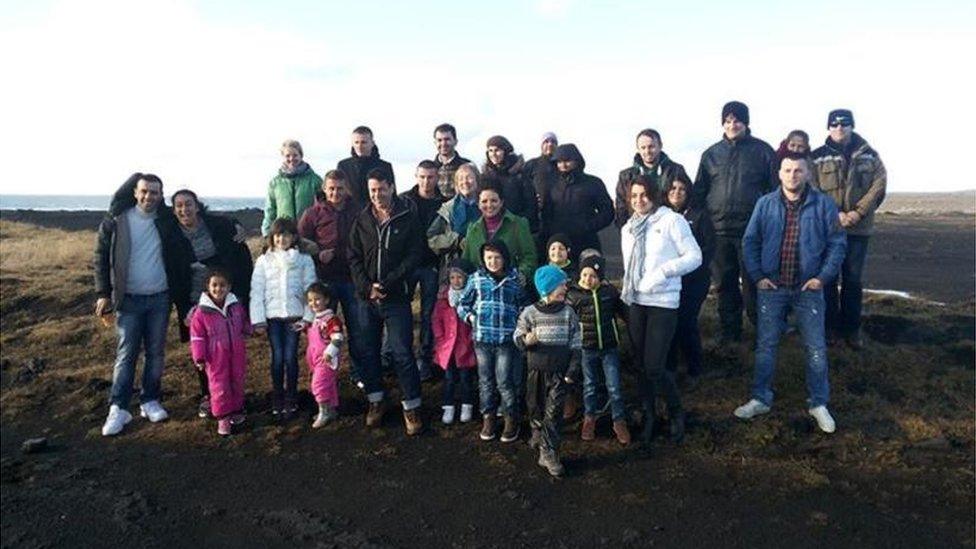 The group of refugees who went on the tour