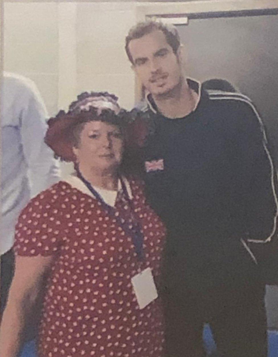 Andy Murray with fan