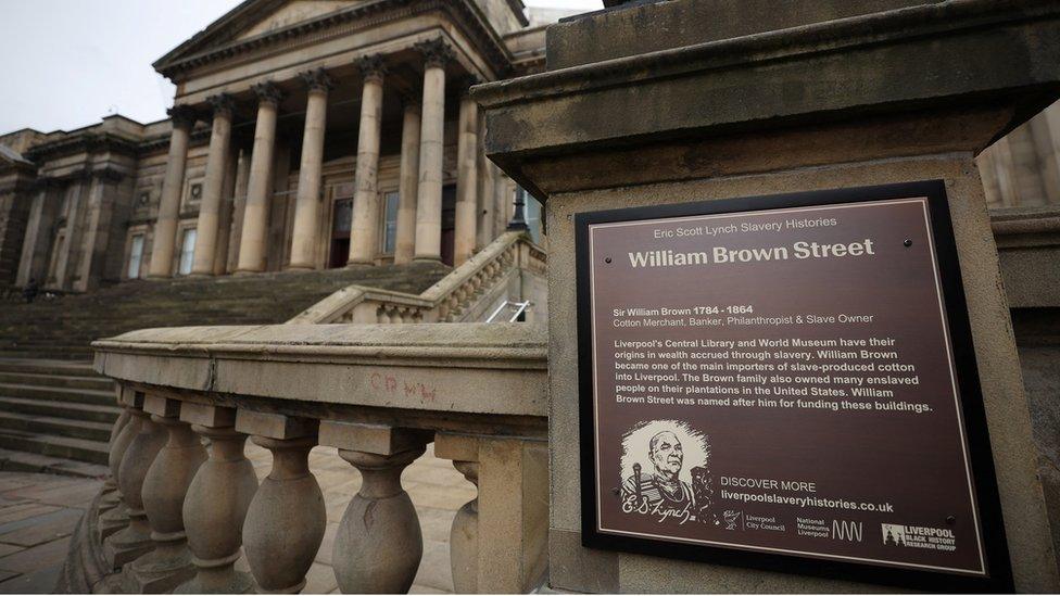 Plaque on William Brown Street