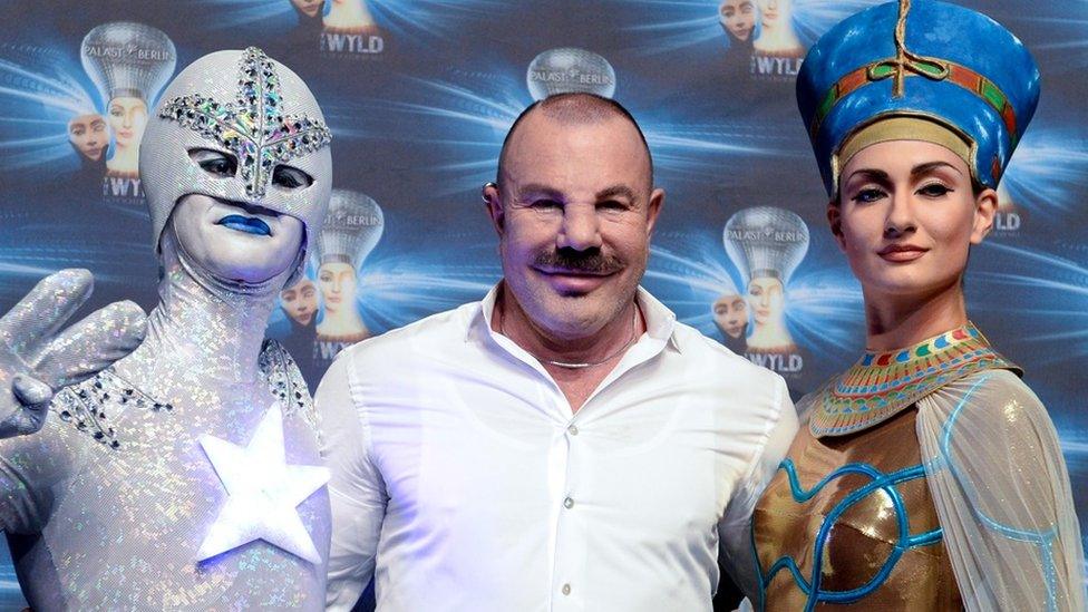 Thierry Mugler is pictured at a dress rehearsal for his show The Wyld - Not of this world in 2014