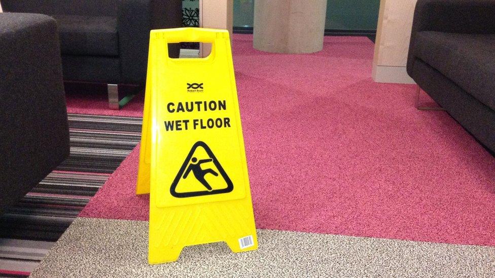 Wet floor sign