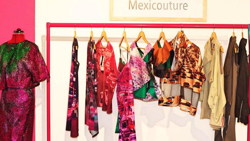 Clothes on show at the Mexican Design pop-up