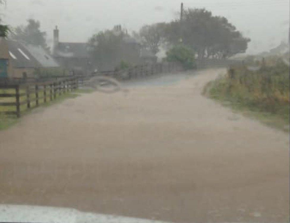 flooded road