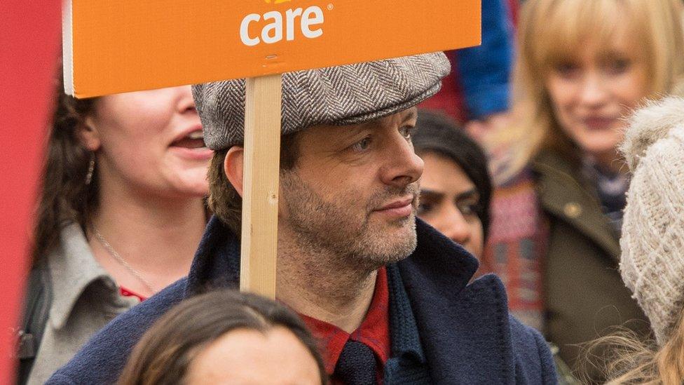 Michael Sheen at March4Women 2018 in London