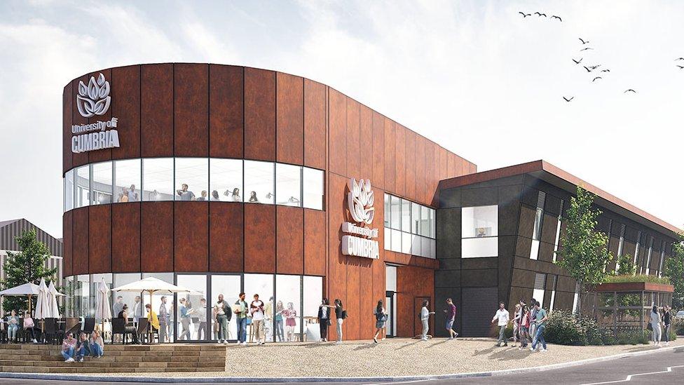 Artist's impression of the University of Cumbria's Barrow campus