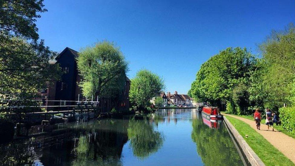 Kennet and Avon Canal in Newbury, Berkshire