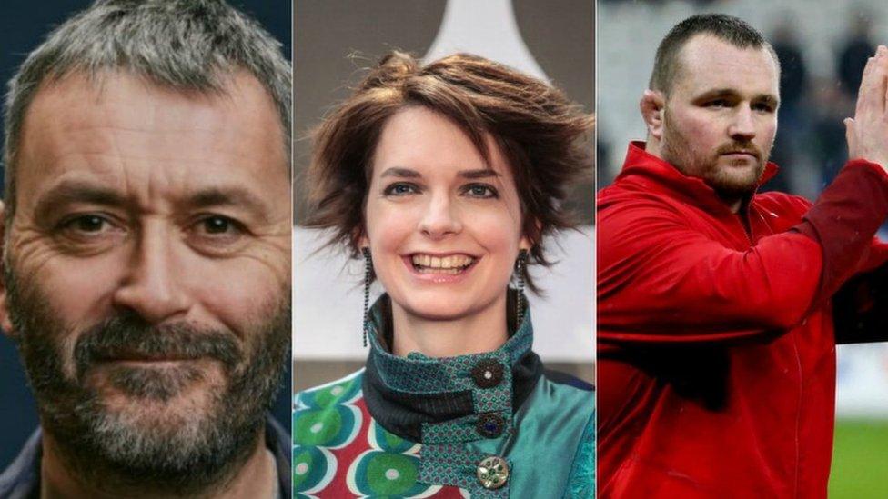 Tudur Owen, Catrin Finch and Ken Owens are to become druids