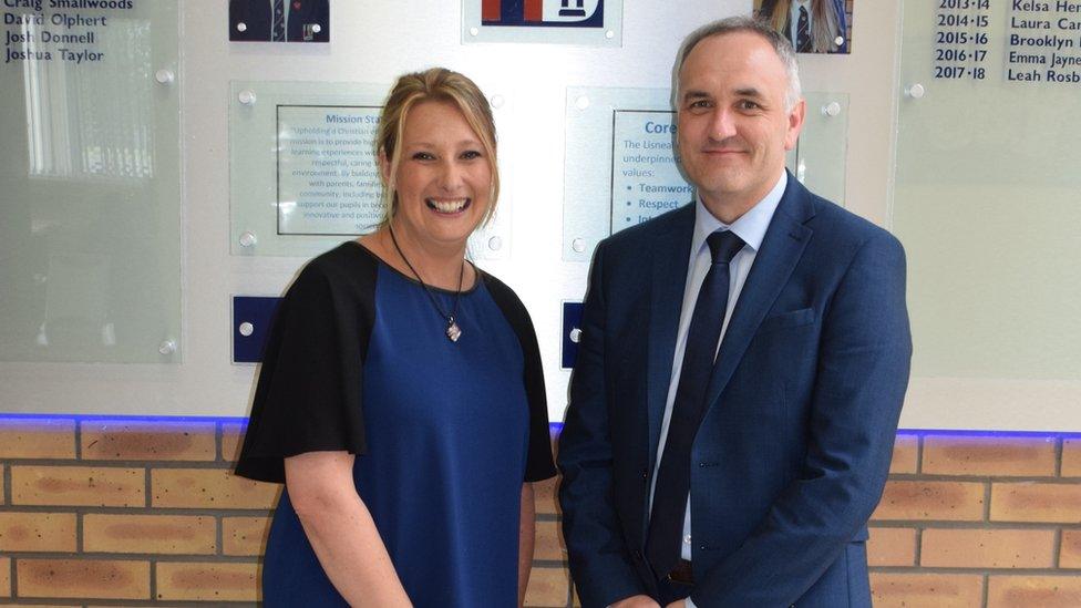 Lisneal Vice principal Susan Wilson and head teacher Michael Allen