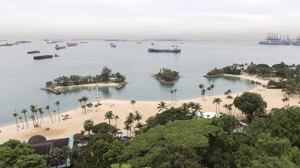 General view of Sentosa Island on June 2, 2018 in Singapore.