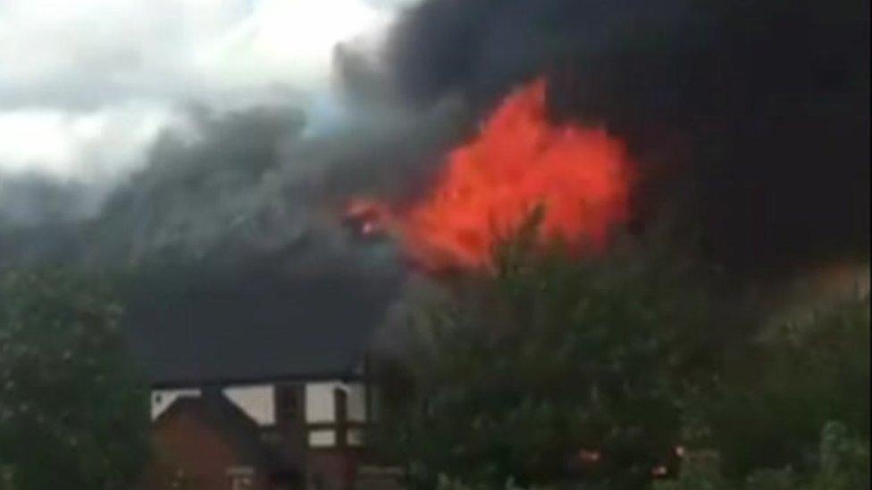 Fire at derelict pub