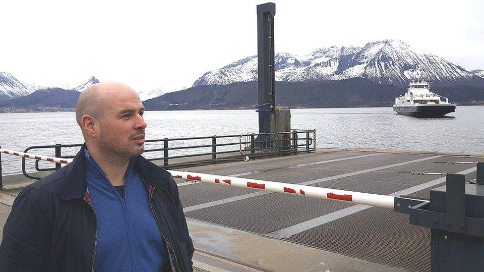 Trond Bonesmo waiting for ferry