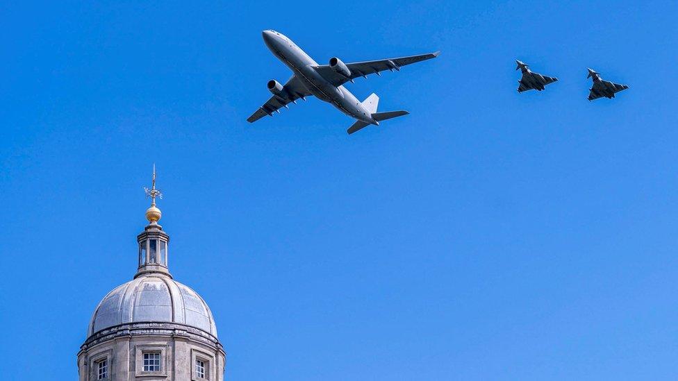 Fly-past during ceremony