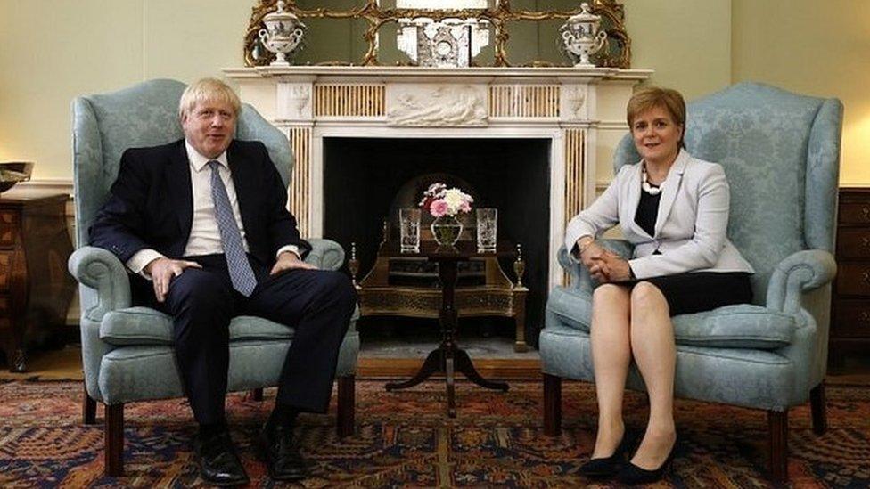 Boris Johnson and Nicola Sturgeon