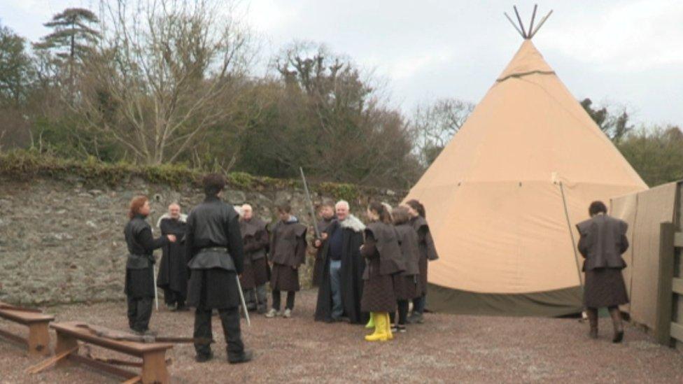 Tourists taking part in the 'Game of Thrones Experience'