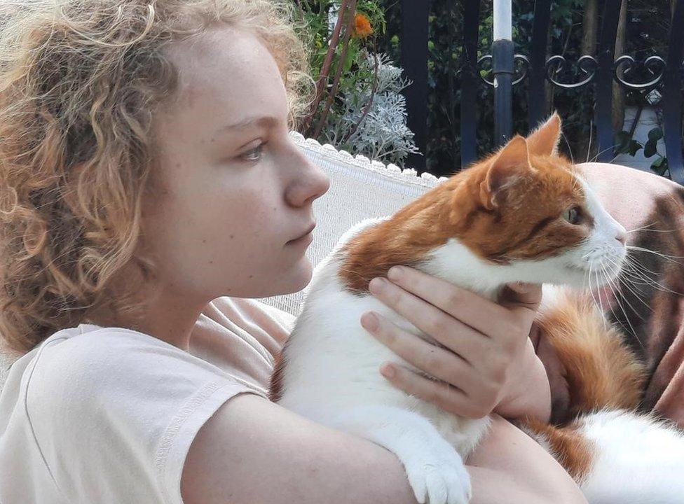 Autumn and her cat