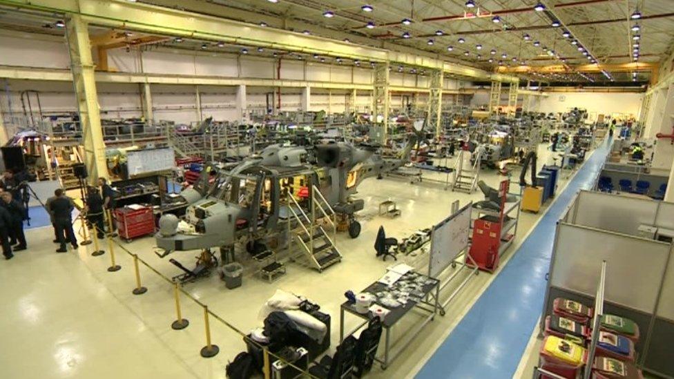 Leonardo production line in Yeovil