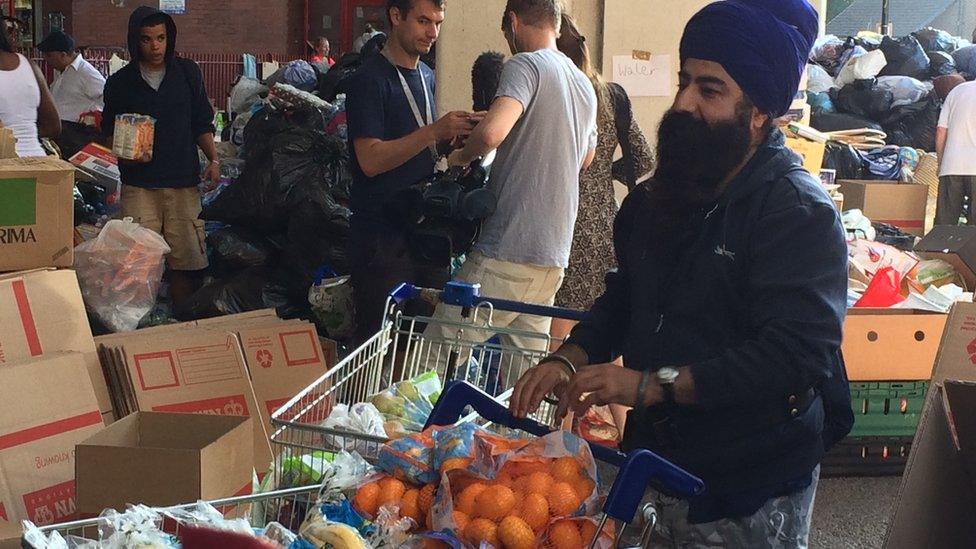 Bhupinder Singh, one of the volunteers