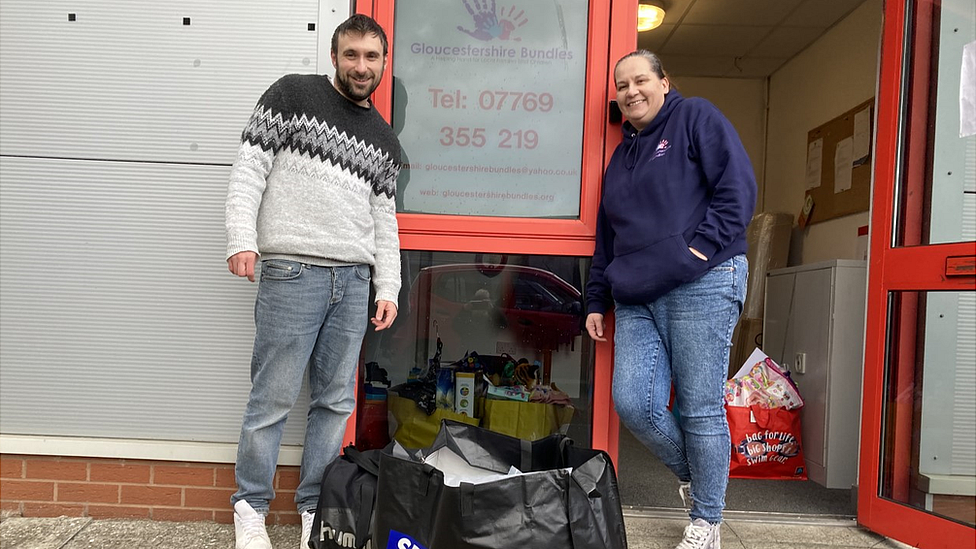 Paul Watson pictured with Stacey Brayshaw of Gloucestershire Bundles