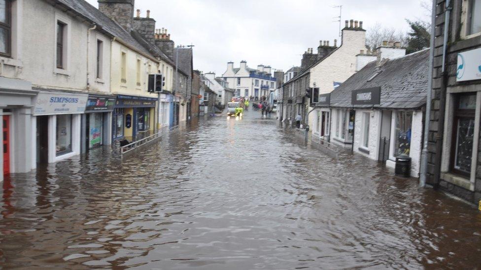 Newton Stewart during flooding