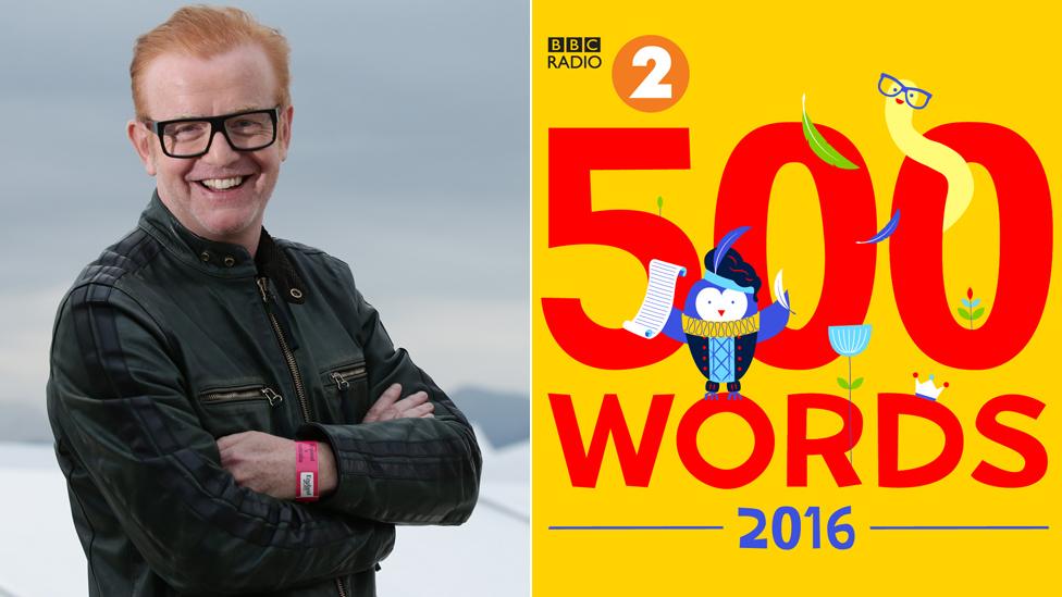 Chris Evans and the 500 Words logo