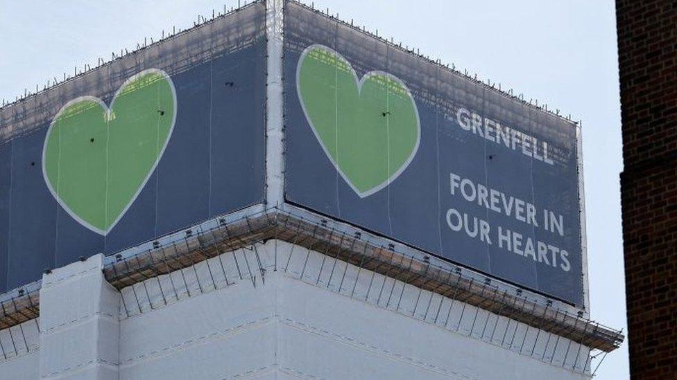 Grenfell Tower seen in June 2021