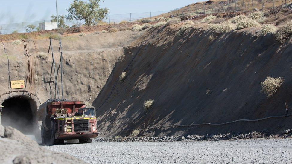 Machinery entering a tunnel at the Dugald River Mine site