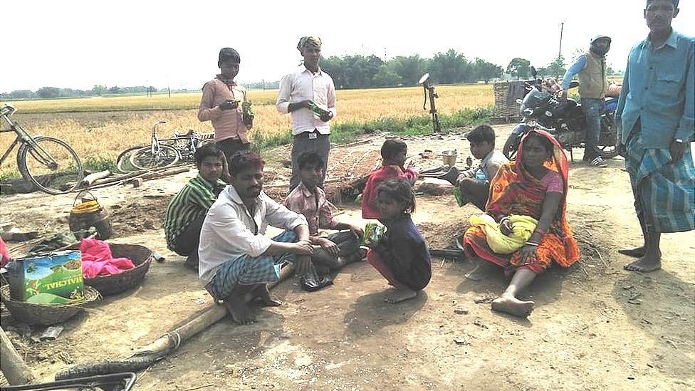 People made homeless by the storm in Nepal. 1 April 2019