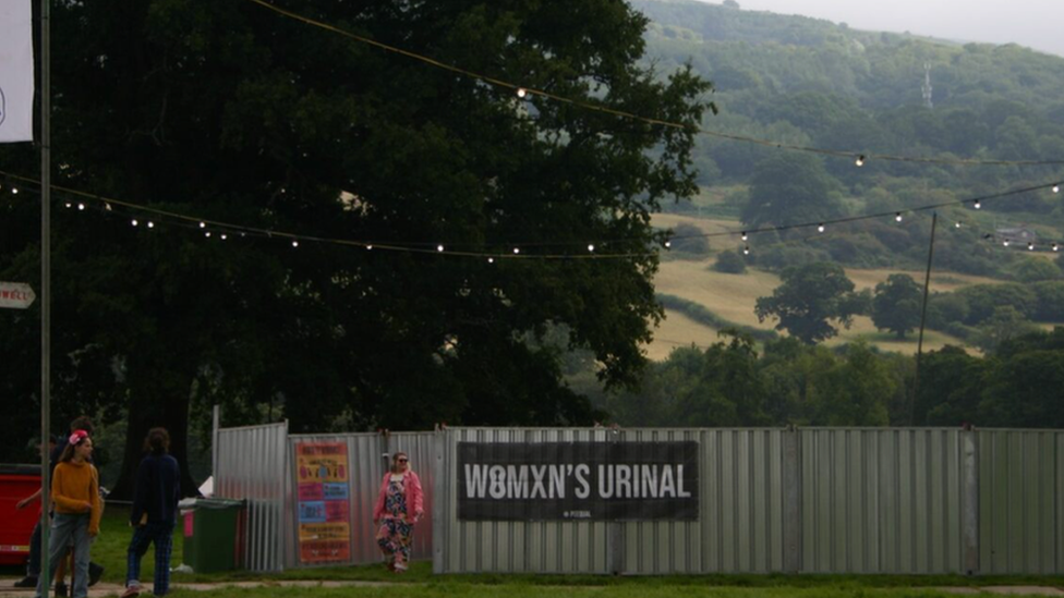 PEEQUAL urinals at a festival in the UK