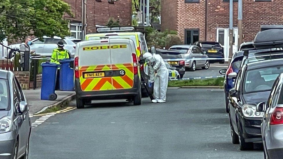 Scene on Brierfield Close in Barnsley