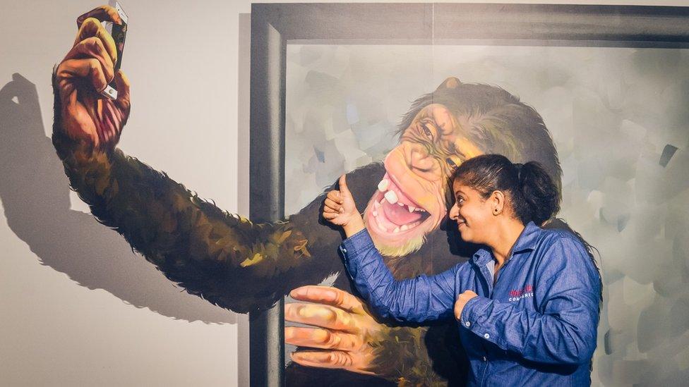 Selfie with the chimp