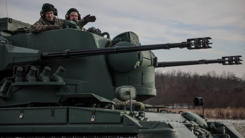 A Ukrainian using a Gepard