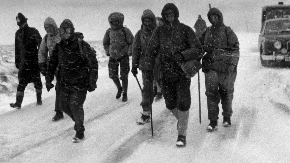 The rescue teams searching for the missing Scouts