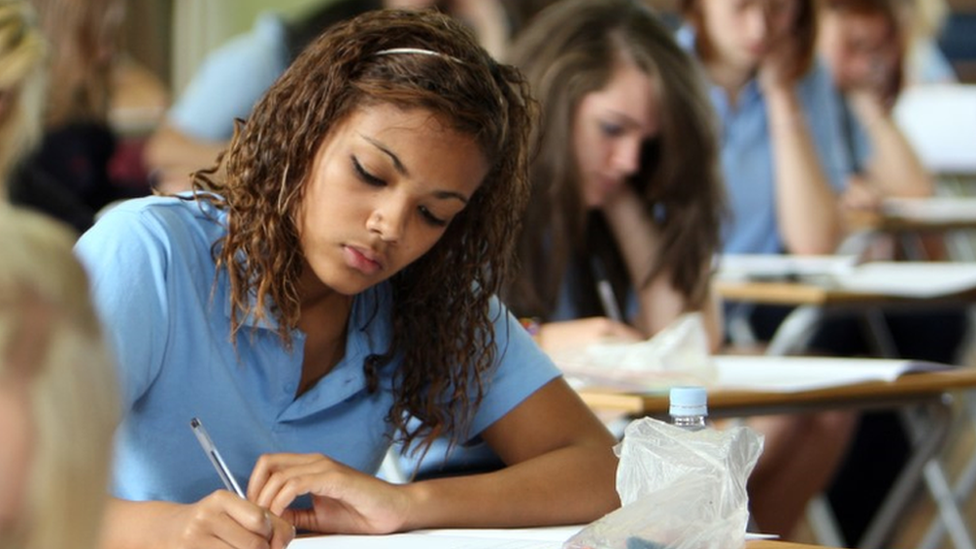 Students sitting exams