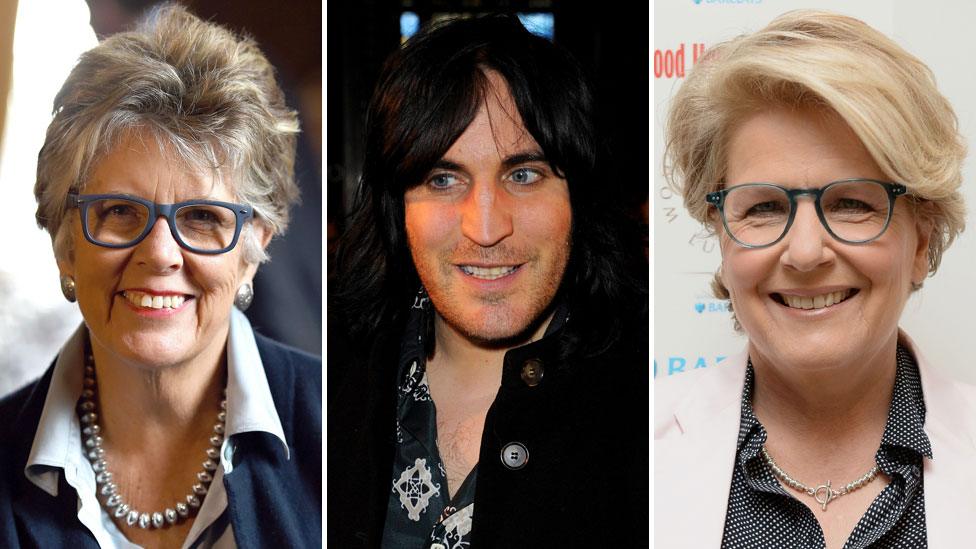 Sandi Toksvig, Noel Fielding and Prue Leith