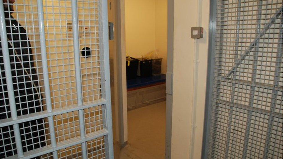 Ballot boxes in police cell