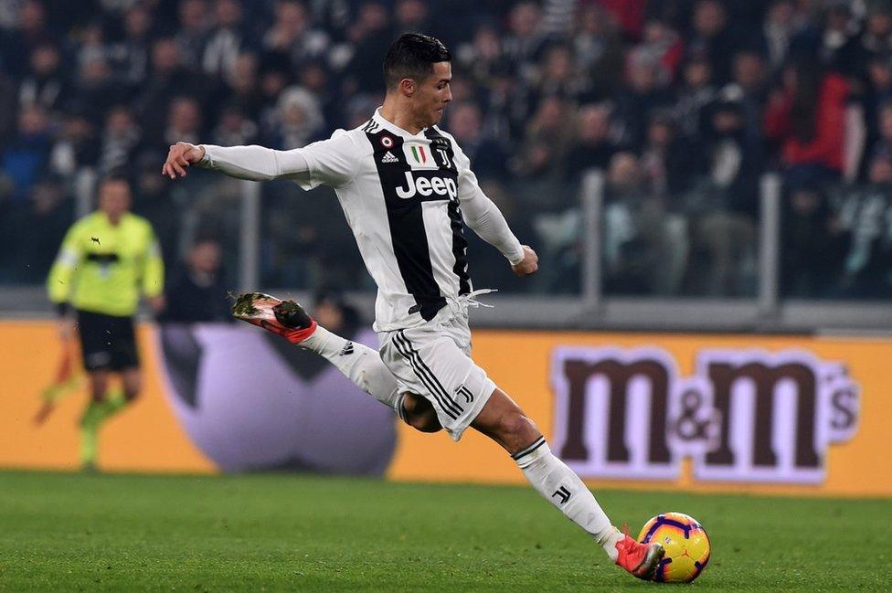 Cristiano Ronaldo playing for Juventus