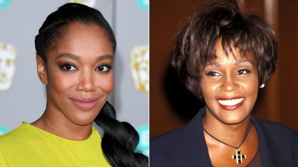 Naomi Ackie and Whitney Houston