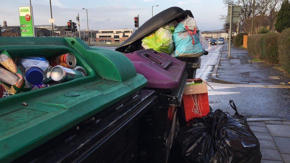 Bins are already overflowing in Edinburgh