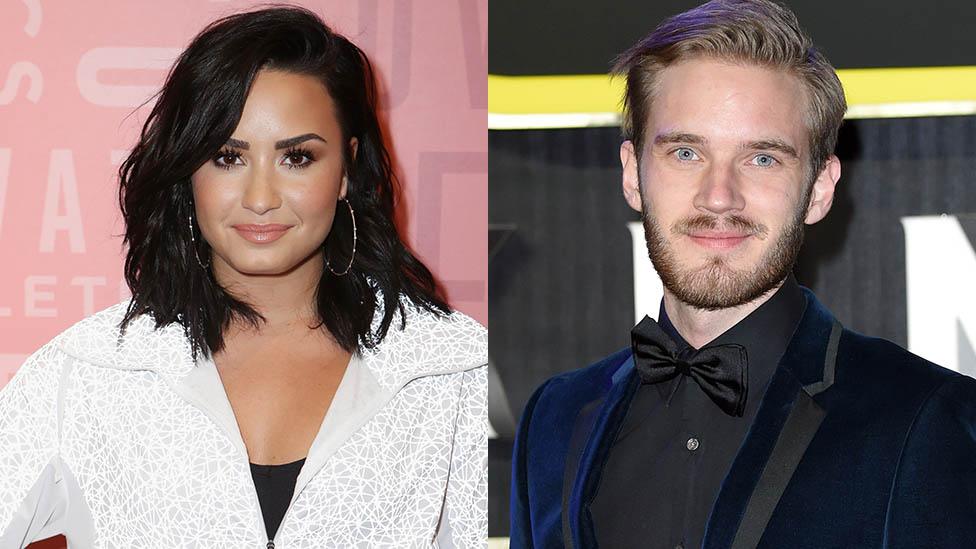 Demi Lovato and Pewdiepie