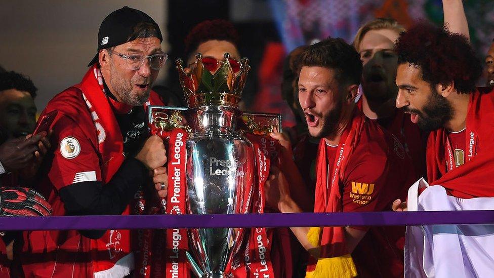 Klopp with the Premier League trophy