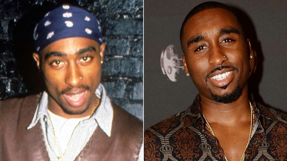 Tupac Shakur and Demetrius Shipp Jr