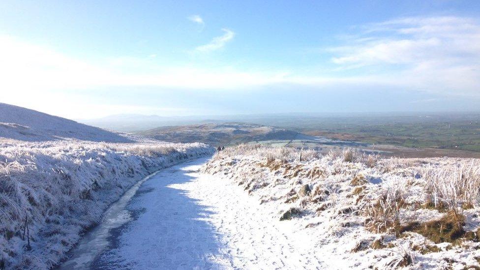 A snow scene on Slieve Croob in County Down