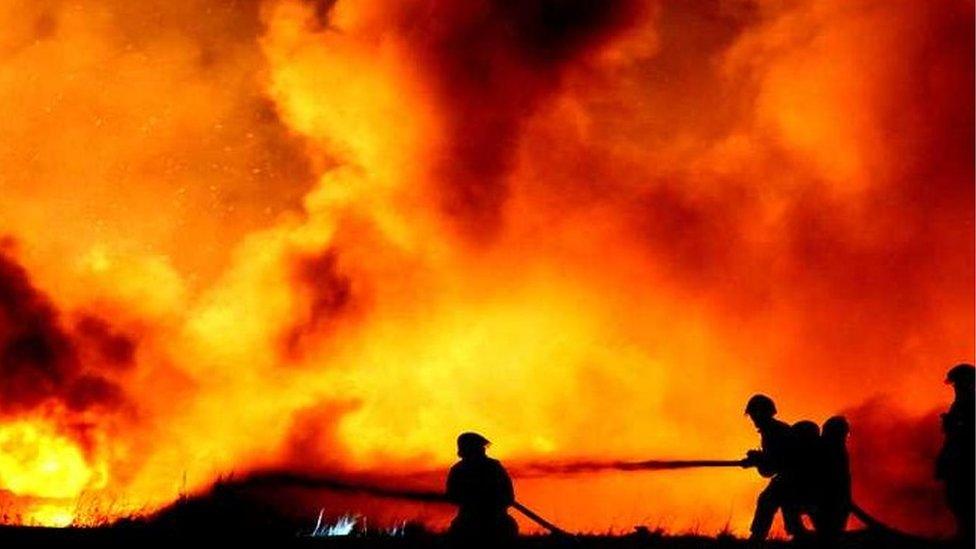 Firefighters battle Enfield blaze