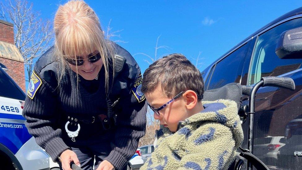 Christine Melia Marini pictured meeting Oisín