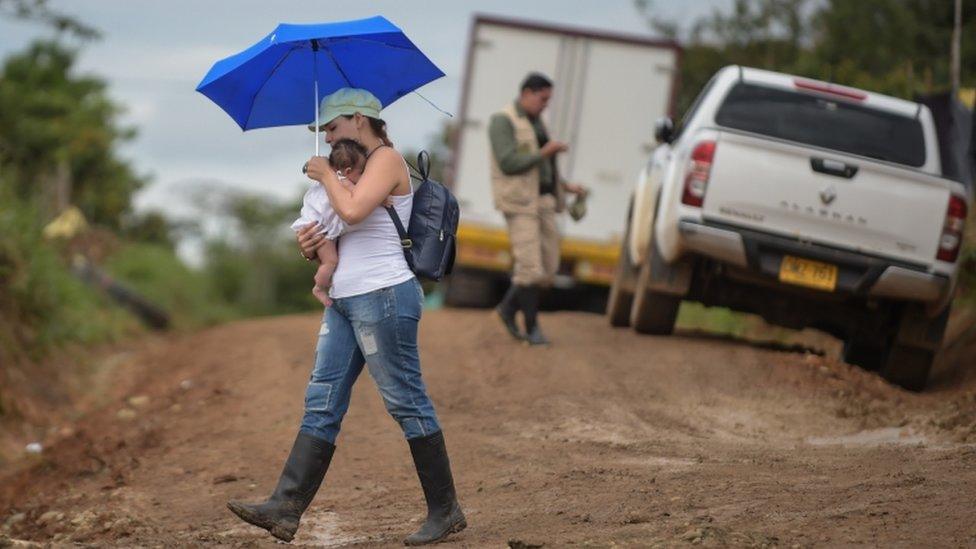 FARC rebels stay at the Transitional Standardization Zone Mariana Paez, Buena Vista, Mesetas municipality, Colombia on June 26, 2017