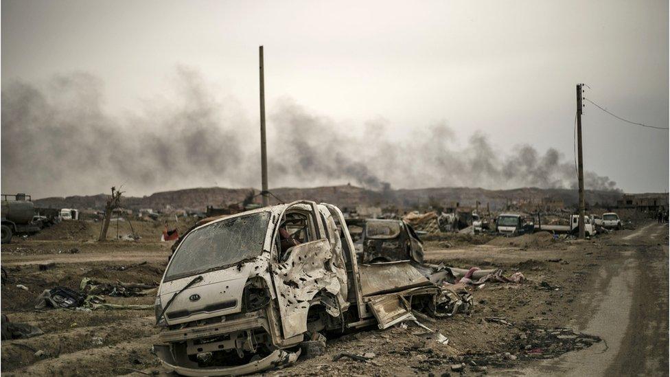 Aftermath of battle against IS in Baghouz, Deir al-Zour (2019)