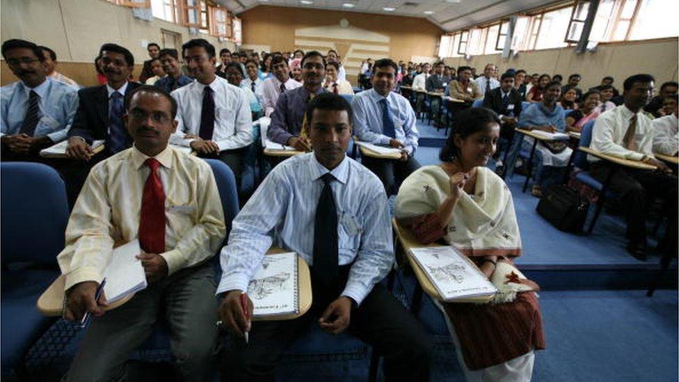 Students of Lal Bahadur Shastri National Academy of Administration at Mussoorie in Uttarakhand, India ( Lal Bahadur Shastri IAS Academy, Apex training institution in the country for senior members of the civil services in India )