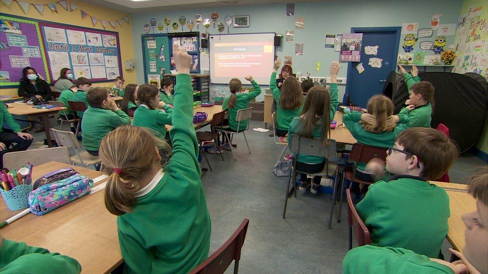 Classroom with children and teacher