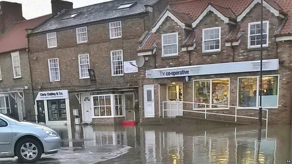 Floods in Stamford Bridge on Boxing Day last year