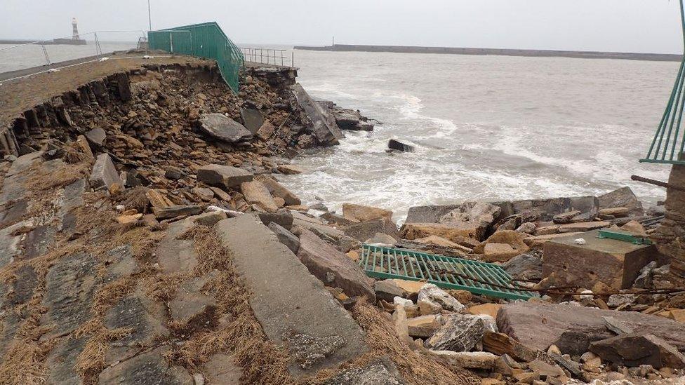 Old North Pier damage